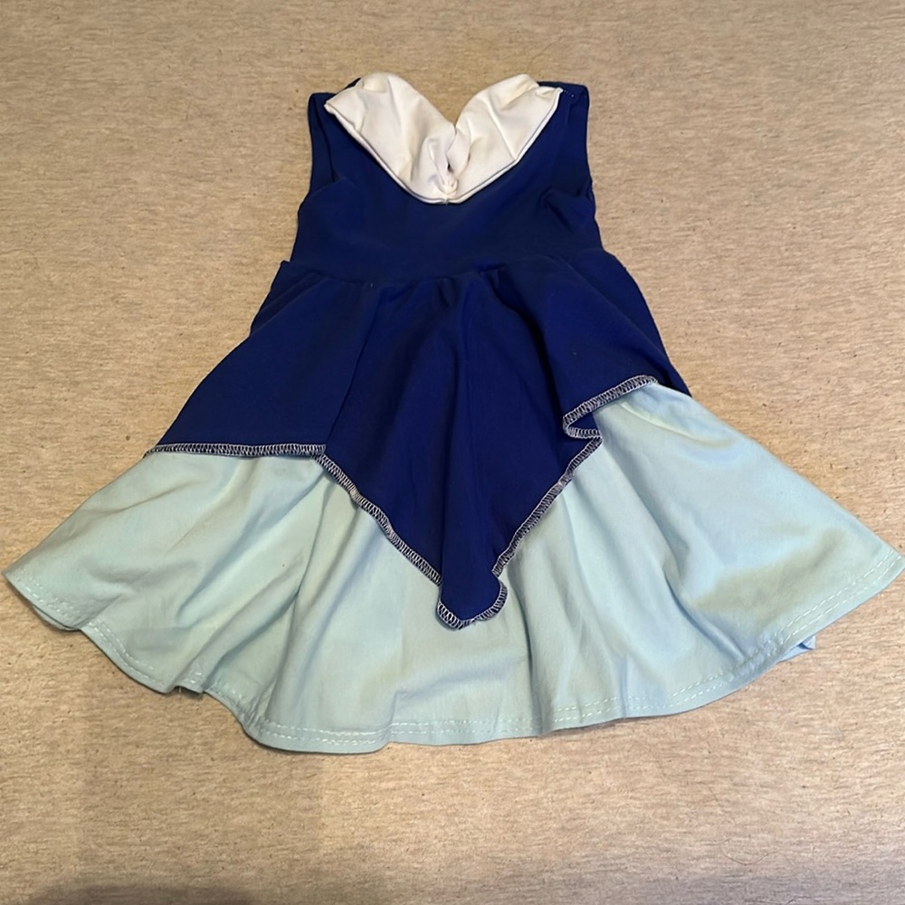 “Make it Blue” Princess Aurora SHORT sleeve dress. 6-12 months